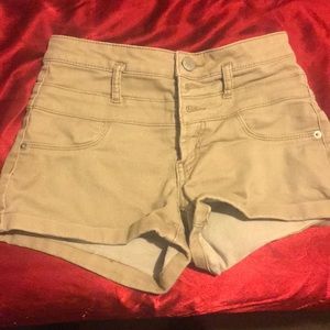 Khaki booty shorts